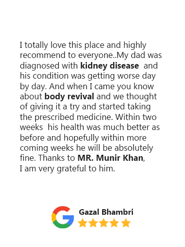 Body Revival review for Kidney disease from Gazal