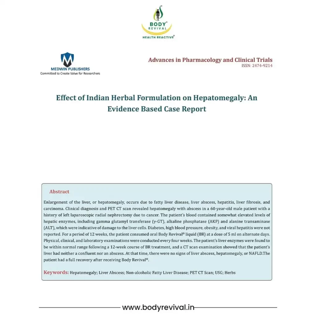 Body Revival Effect on Liver Hepatomegaly