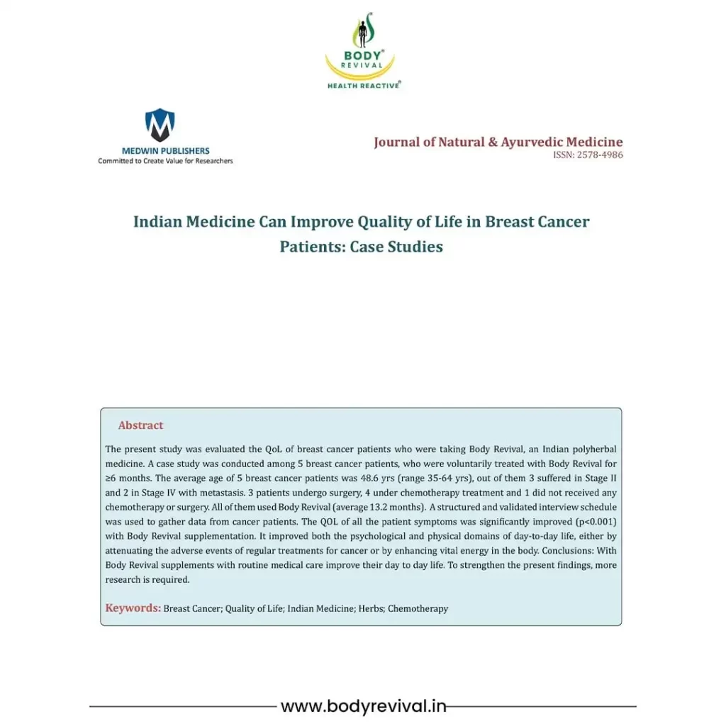 Indian Medicine Can Improve Quality of Life in Breast Cancer Patients