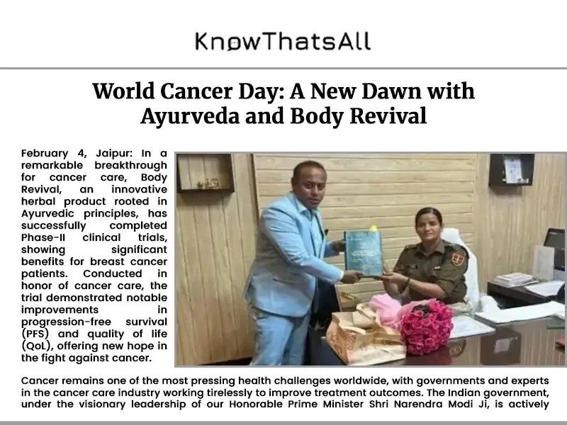 World Cancer Day A New Dawn with Ayurveda and Body Revival 2